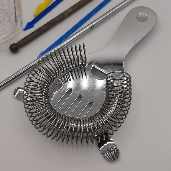 VTG Federal Glass Bartender Cocktail Mixed Drink Recipe Shaker Glass Strainer + - Picture 5 of 5